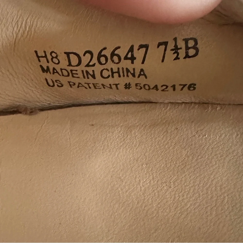 Cole Haan Nike‎ Air Gold Bronze Woven Leather Heels Pumps Womens 7.5